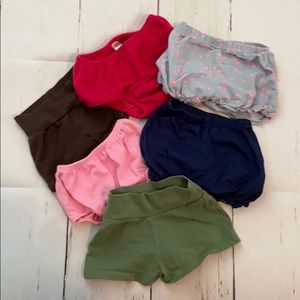 6 Pairs Toddler girl shorts/bloomers 12-24 months